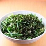 Crispy Korean seaweed and whitebait choregi salad