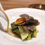 アマラントス - 菊芋　フォアグラ　黒トリュフ