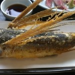 みつなべ（久美浜） - トビウオのカラアゲ、ヒレが美味い。