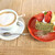 caffe  dolce - 料理写真:抹茶シフォンサンド・いちご３種たべくらべ＆カフェ・カプチーノ