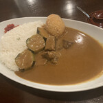 K's curry - ビーフ＆なすカレー カニクリームコロッケトッピング