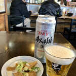 大正麺業 - ビールはスーパードライの缶