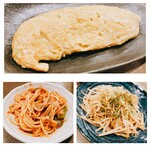 海と - ねぎの卵焼き、おつまみナポリタン、焼きそば