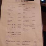 蕎麦前 中手 とうは - メニュー