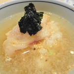 まき村 - 最後は出汁をかけてお茶漬けで。