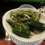 宝寿司分店 - きゅうりとミズの漬物