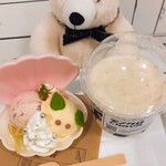 モノクロCHAYA - うさぎ最中とバナナシェイク