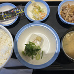 Matsuya - 牛小鉢朝定食　小鉢冷奴　ご飯並盛り