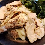 ヨコクラうどん - 鶏チャー葱炙油うどん(大)