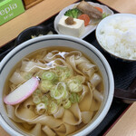 おかだうどん - きしめん定食　¥600(税込)