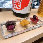 天ぷら はせ川 - 箸休め　漬物三品