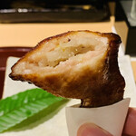 おみ乃 - ・手羽先（栗と十六穀米味噌）ズームアップ