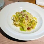 Ris. - パンチェッタとちりめんキャベツのスパゲティ