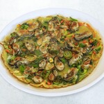 Seafood and green onion pancake with oysters (해물파전)