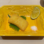 銀座 鮨 奈可久 - 泥障烏賊のフライ。衣が繊細なこと✧︎