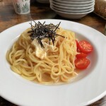 MASCOT. - クリームチーズとプチトマトの 明太子パスタ