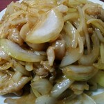 新シン - 肉と玉葱炒め 接写