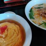 台湾料理 昇龍 - 台湾豚骨ラーメン+天津飯