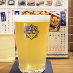 Isekadoya Biru - InterZone（ハーフ￥858）。野生酵母と個性的な酵母を使用、酸味（コク）のある飲み口