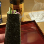 銀座 しのはら - 鮪 べったら 胡瓜の細巻き