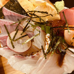 亜麻色 - 刻み海苔を振りかける