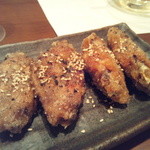 旬鮮炭火焼 獺祭 - 手羽先唐揚げ180円也