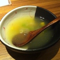 はんやかどのくーた - お通し、冬瓜のスープ。