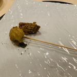 食堂セゾンドール - 呼子甲イカ・蕗のとうのベーニエ