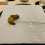 食堂セゾンドール - 呼子甲イカ・蕗のとうのベーニエ