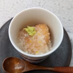 日本料理 TOBIUME - 白子おかき揚げ　若松の蕪　餡掛け