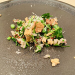 食堂セゾンドール - 対馬穴子・芹・菜の花・三つ葉のリゾット