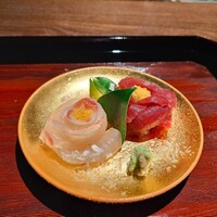 割烹 隆 - ⚫本まぐろと鯛の寒椿　美しい(*´ｪ｀*)
