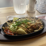 3150てっぱん - 今日辛味噌沢山乗せました