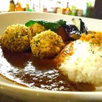 Spice Bar TARA - ターラカレー　ラム団子と野菜(￥1000)。大迫力のラム団子。