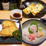 粋や - 晩酌セット(1700円)の料理、これとお酒が２杯がつきます