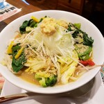 越後秘蔵麺　無尽蔵 - 10種野菜の生姜味噌らーめん　1000円