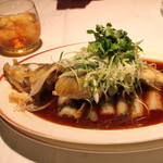 海上鮮清蒸　キハタの香港風蒸し