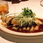 龍天門 - 海上鮮清蒸　キハタの香港風蒸し
