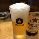 魂の中華そば - サッポロラガー（500ml）650円