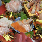 北海道海鮮・個室情緒 ～ ２３番地 ～ - 刺身の盛り合わせ