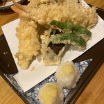 Tomokichi - 天ぷら（車海老2本、野菜）