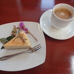 ガーデンカフェ&デリカ キモト - ケーキセット(チーズケーキ)