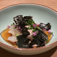 本カワハギの肝ポン酢和え