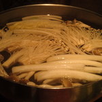 西新初喜 - ランチ1280円　白菜＆きのこ類投入