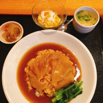 銀座 麒麟 - フカヒレの上海風醤油煮込みかけご飯