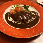 小紋 - ハンバーグデミグラスソース