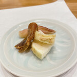 蕎麦割烹  倉田 - 奈良漬、茗荷、蕪