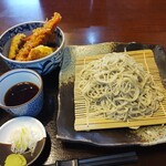 Soba Dokoro Takanoya - 冷たい蕎麦(せいろ)＋ミニ天丼セット