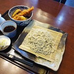 Soba Dokoro Takanoya - 冷たい蕎麦(せいろ)＋ミニ天丼セット