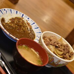 すき家 - 牛丼Ｗランチセット（６５０円）２０２３年１月
